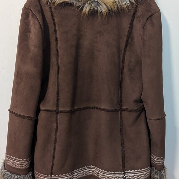 Vintage Penny Lane Learsi Jacket Afghan Fur Leather Embroidered Festival Boho - Picture 9 of 11